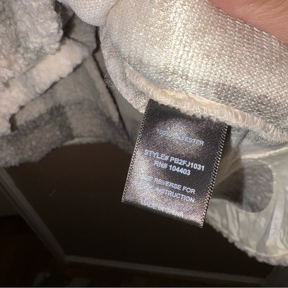 Perch Teddy Plaid Shirt Jacket Shacket Grey White Plus 1X‎ - Picture 5 of 7